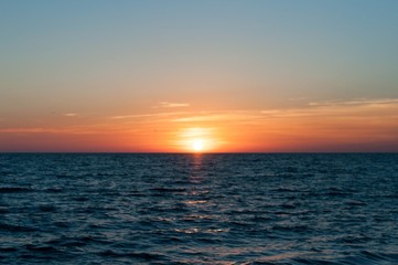 sunset on the sea