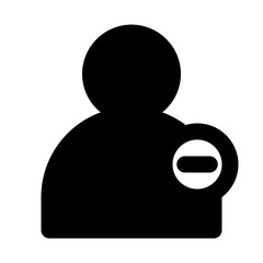 User Man Remove Account Interface Login vector icon