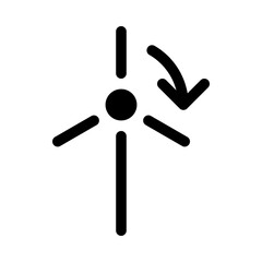 Windmill Rotation Ecology Nature Environmental Protection Reserve Energy vector icon