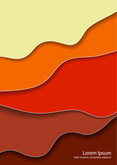 Obraz premium Colorful background with wave for design brochures, flyers, posters, banners. Contrast colors. Vector eps10 illustration.