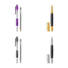 Vector illustration of office and supply symbol. Collection of office and school vector icon for stock.