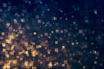Fototapeta premium Glitter lights abstract futuristic background. Defocused bokeh dark. Illustration