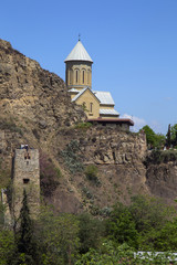 Fototapeta premium .Древняя крепость на горе в Тбилиси.Грузия.Вертикально.горизонтально.