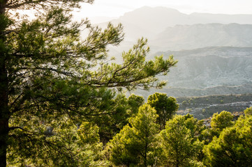 mountain landscape, nature walk and beautiful views of mediterranean landscapes