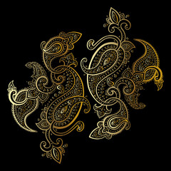 Paisley background. Hand Drawn ornament. Vector illustration