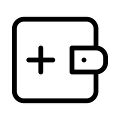 Wallet Add Commerce Market Shop Supermarket vector icon