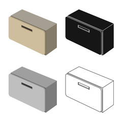 Isolated object of bedroom and room symbol. Set of bedroom and furniture stock vector illustration.