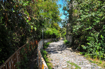 Obraz premium Street's view of Telavi town in Georgia. 