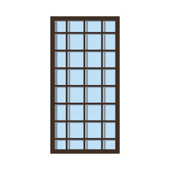 Vector illustration of door and front sign. Set of door and wooden stock symbol for web.