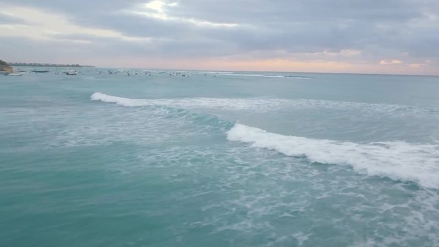 aerial view of waves 