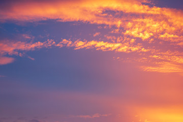 Beautiful sky in the evening.