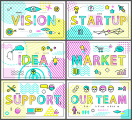 Vision Start Up and Support Vector Illustration