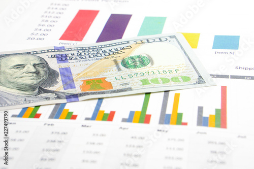 Us Dollar Banknotes Money On Chart Graph Spreadsheet Paper Us Dollar Banknotes Money On Chart Graph Spreadsheet Paper Financial Development Banking Account Statistics Investment Ytic Research Data Economy