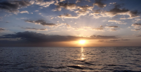 sunset over the sea