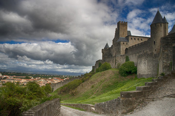 Fototapeta na wymiar Old castle and surrounding town
