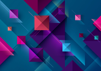 Abstract colorful geometric composition