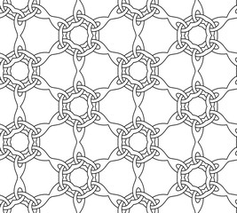 Abstract seamless black and white pattern