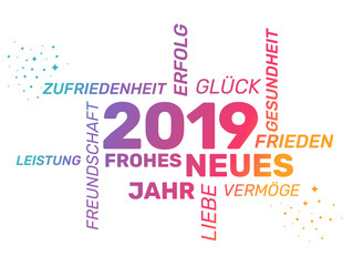2019 - Gru&szlig;karte - Frohes neues Jahr