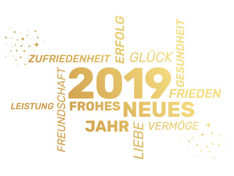 2019 - Grußkarte - Frohes neues Jahr