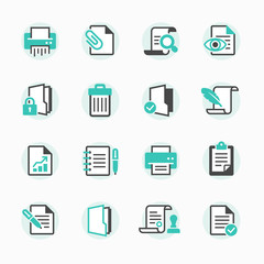 documents vector icon set