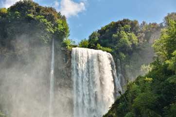 Marmore Falls is a man-made waterfall created by the ancient Romans located near Terni, Italy © Marta P. (Milacroft)