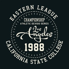 graphic design CHAMPIONSHIP ATHLETIC CALIFORNIA for shirt and print