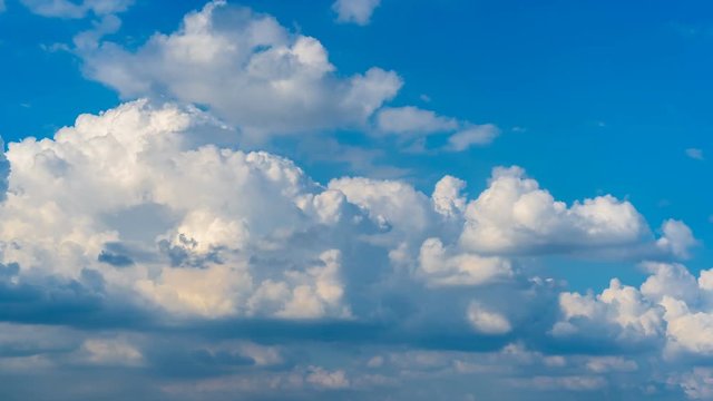 Time lapse of blue sky and clouds.