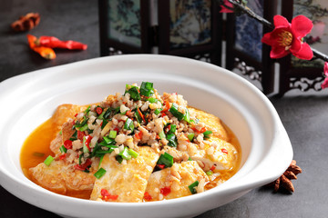 Fried tofu with chive