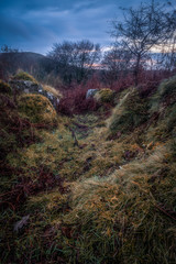 Dartmoor sunset devon england uk 