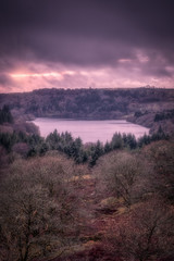 Dartmoor sunset devon england uk 