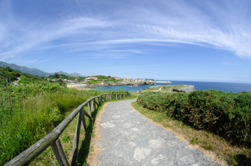 Path to the beach with cobblestones