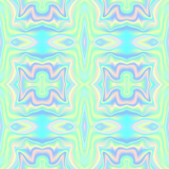 Holographic waves seamless pattern. Vector illustration