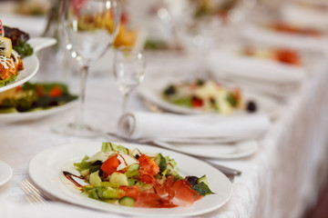 Served for a banquet table