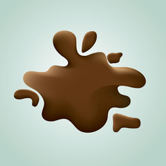 Abstract splash chocolate vector illustration