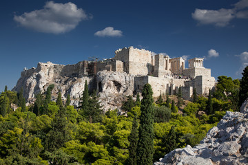 Fototapeta na wymiar view on the Acropolis with Parthenon, Athens