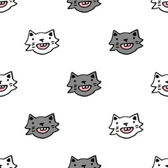Vector seamless pattern with white