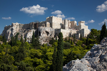 Fototapeta premium view on the Acropolis with Parthenon, Athens
