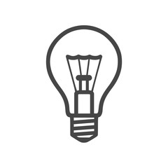Light bulb icon in white background