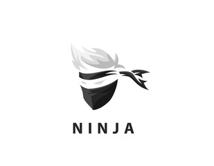 masked ninja spy logo template vector © meddesigner