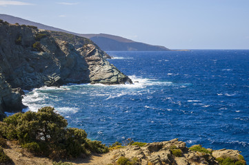 Fototapeta na wymiar Coastal view of Agia Pelagia, Crete, Greece