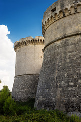 Fototapeta na wymiar Bastions of the Tramontano Castle of Matera (Italy)