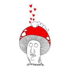 Mushroom. Vector illustration.