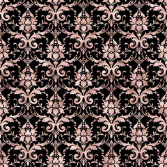 Rose Gold Damask Wallpaper Digital Background