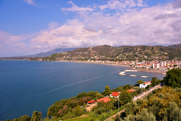 view from the Aragonese castle of Agropoli Salerno Italy