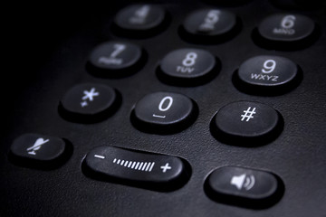 closeup of mobile phone keypad