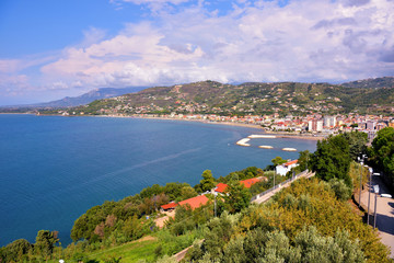 view from the Aragonese castle of Agropoli Salerno Italy