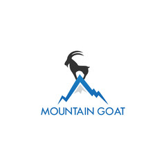 Mountain goat logo icon template