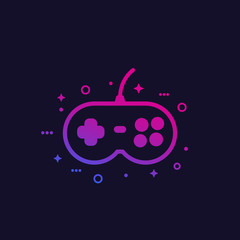 games, gamepad vector icon