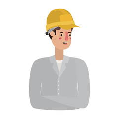 young man builder avatar character
