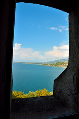 view from the Aragonese castle of Agropoli Salerno Italy